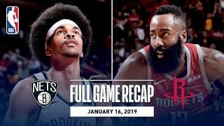 Highlights Brooklyn Nets vs Houston Rockets
